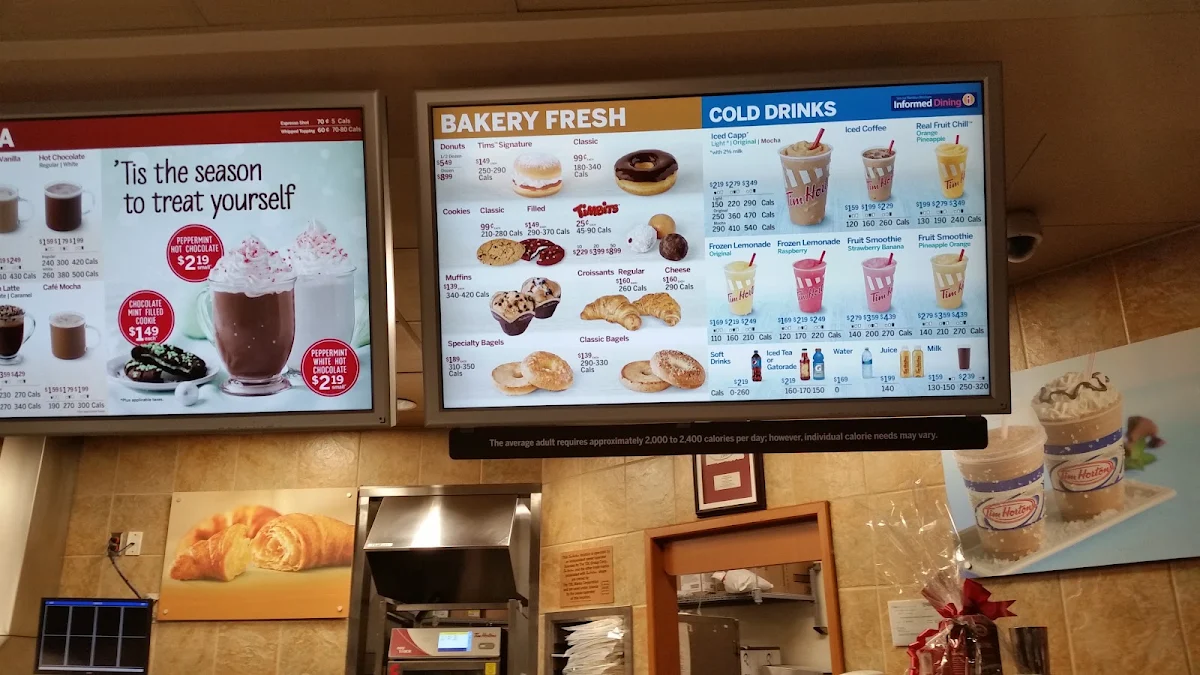 Menu, Tim Hortons