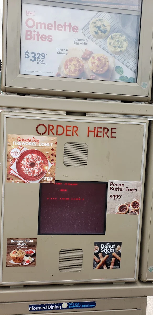 Menu, Tim Hortons