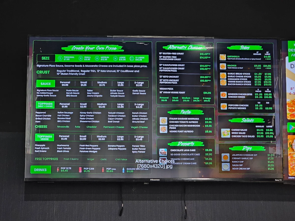 Menu, Red Swan Pizza - Brantford