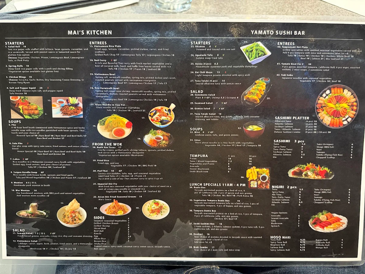 Menu, Yamato