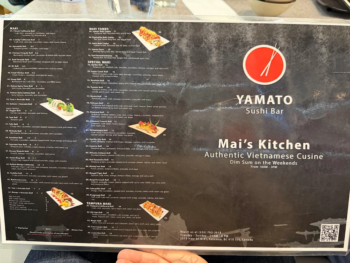 Menu, Yamato