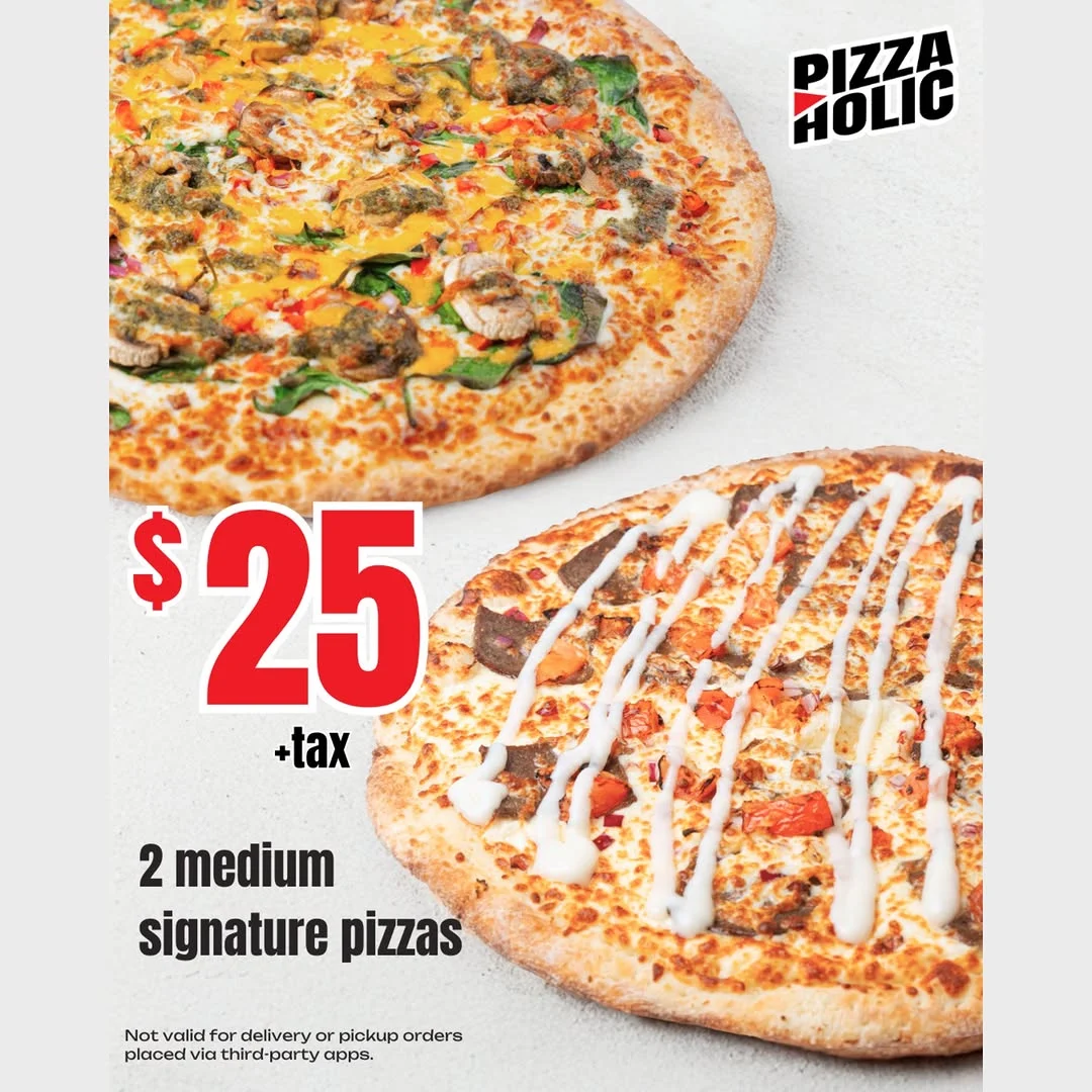 Menu, PIZZAHOLIC