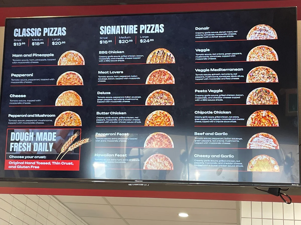 Menu, PIZZAHOLIC