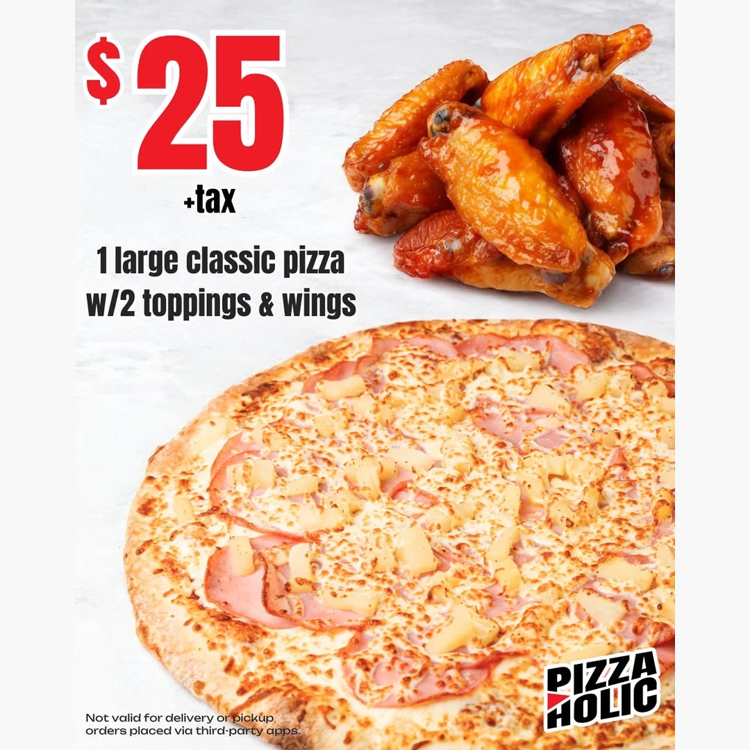 Menu, PIZZAHOLIC