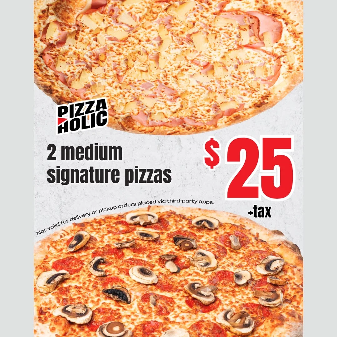 Menu, PIZZAHOLIC