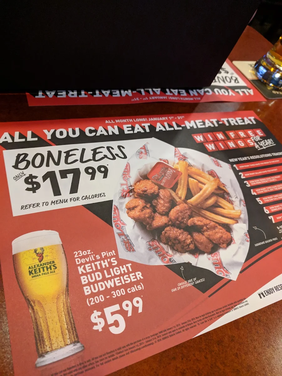 Menu, St. Louis Bar & Grill