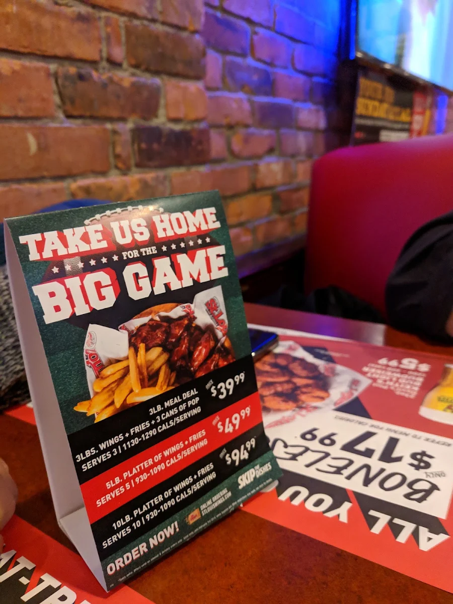Menu, St. Louis Bar & Grill