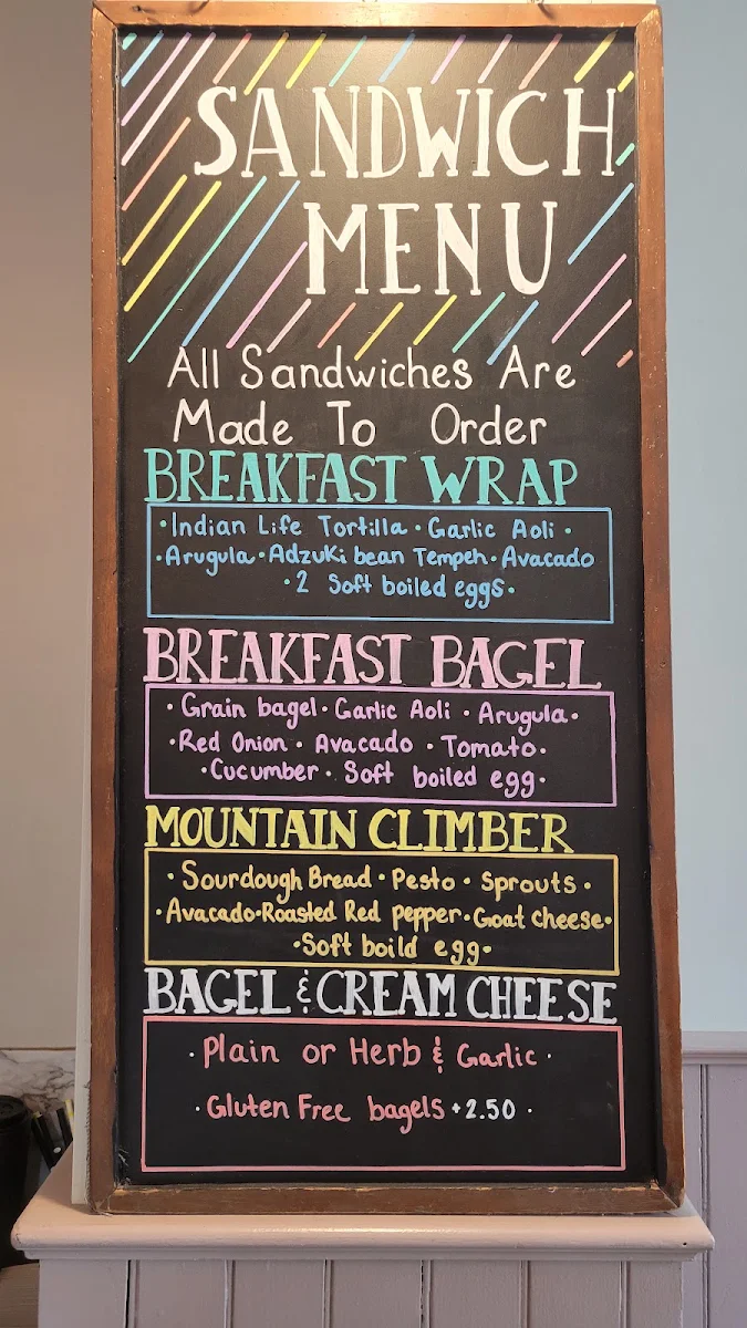 Menu, The Dominion Cafe