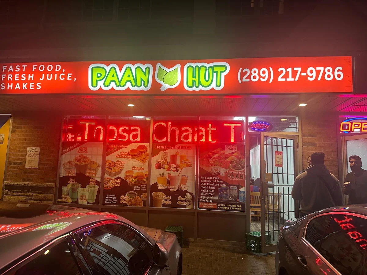 Menu, Paan Hut