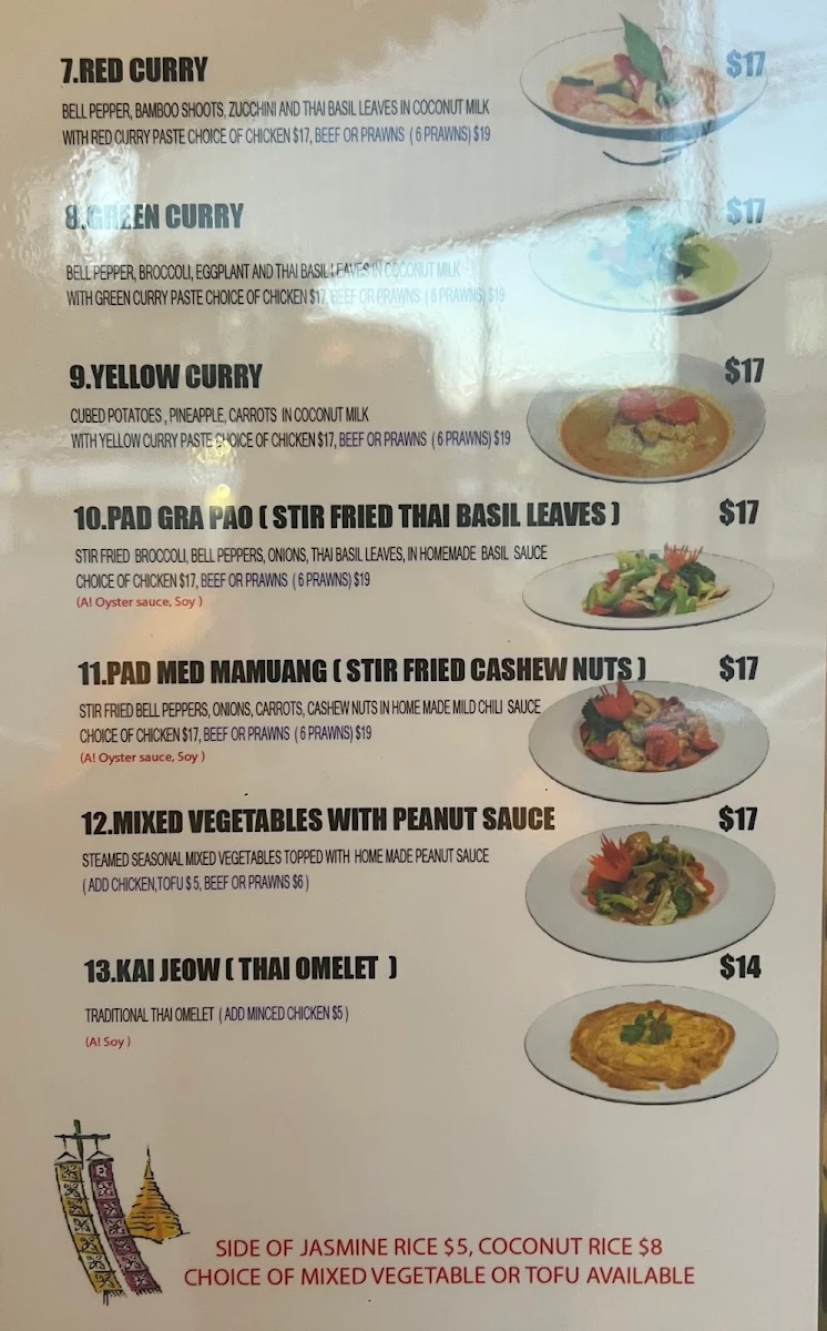 Menu, Thai LumLum Restaurant
