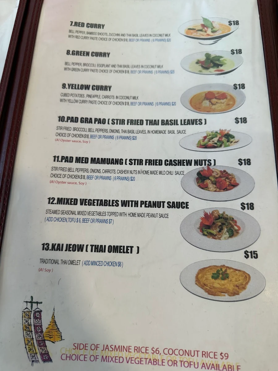 Menu, Thai LumLum Restaurant