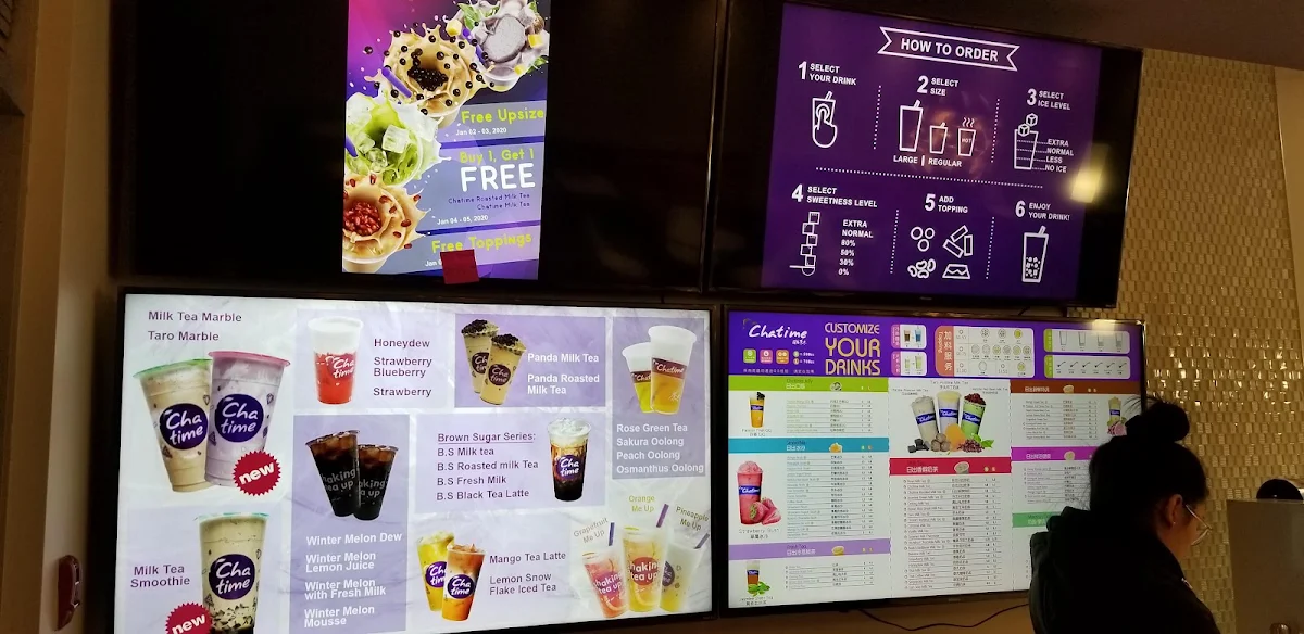 Menu, Chatime