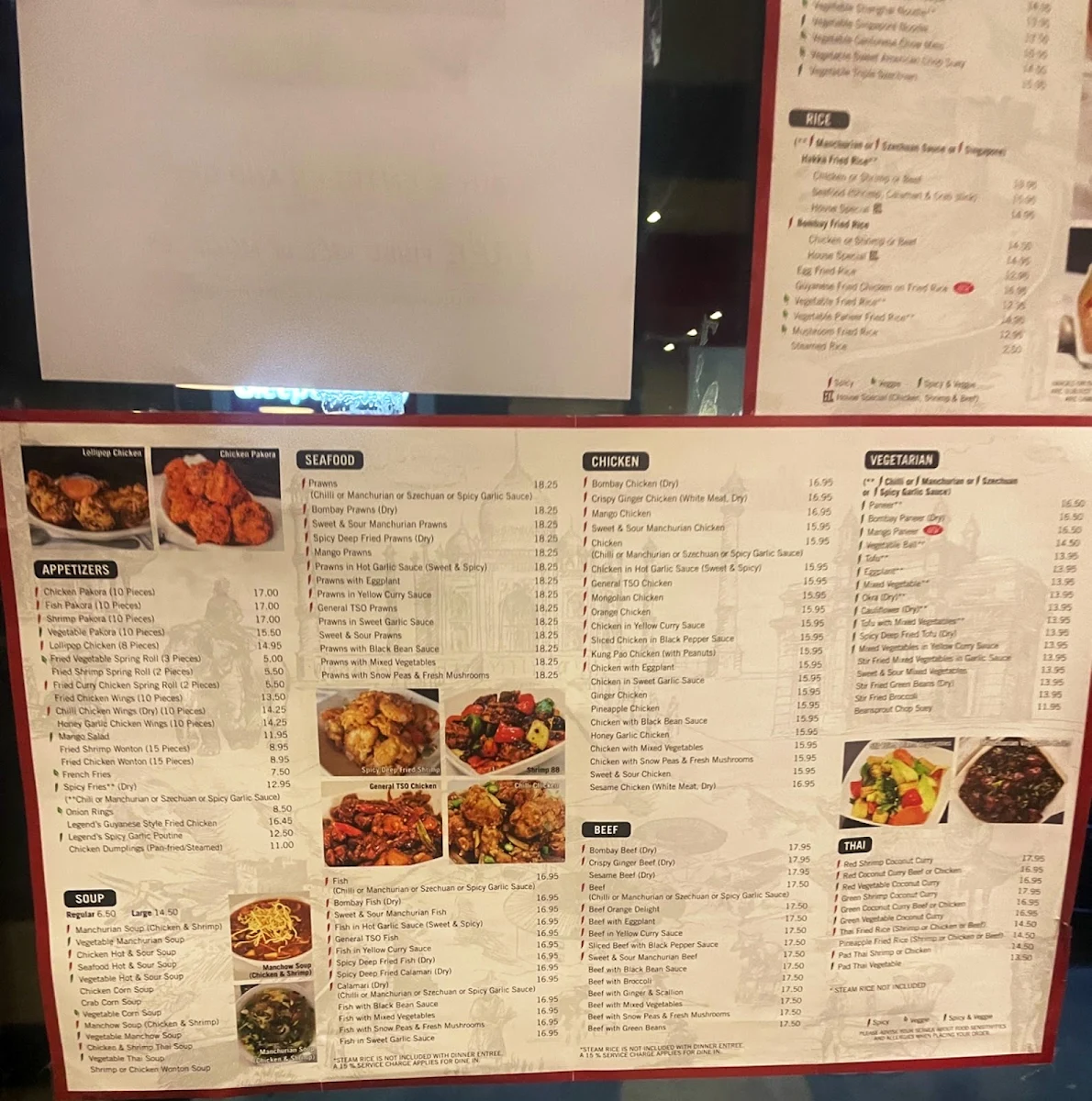 Menu, Hakka Legend Asian Cuisine Oakville