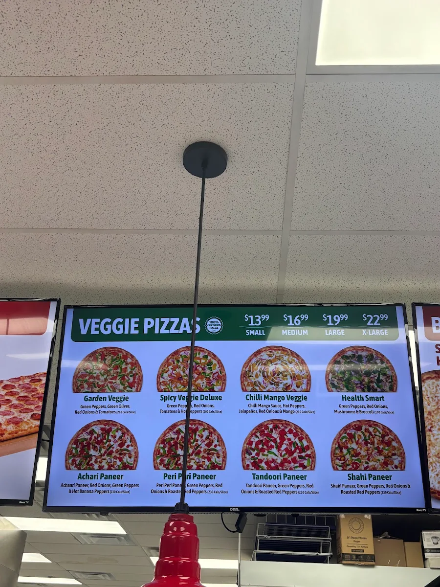 Menu, Pizza Depot