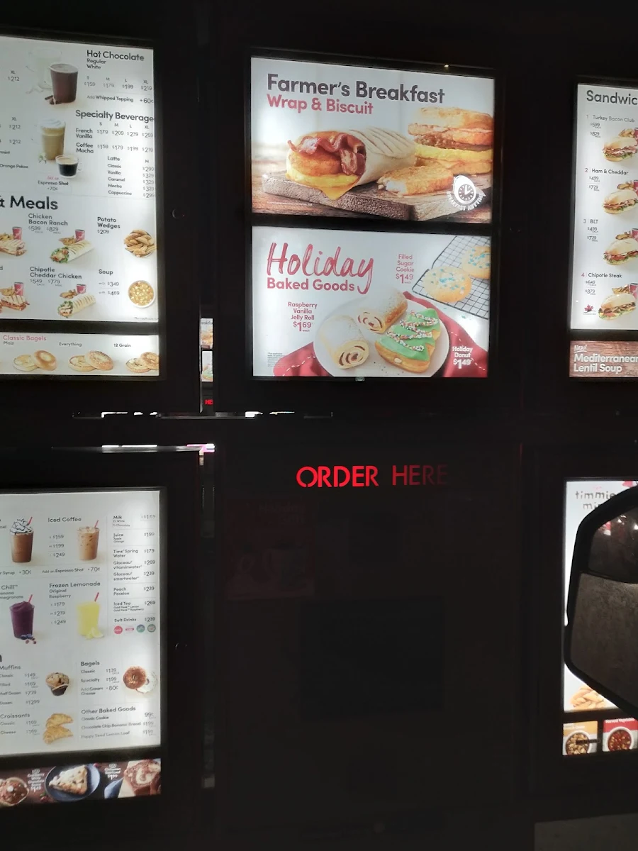Menu, Tim Hortons