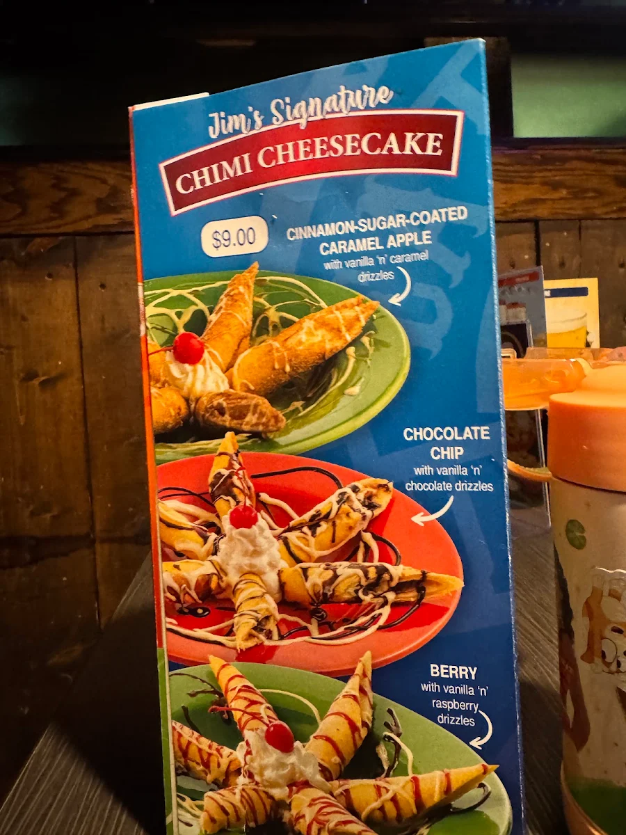 Menu, Jungle Jim's Eatery