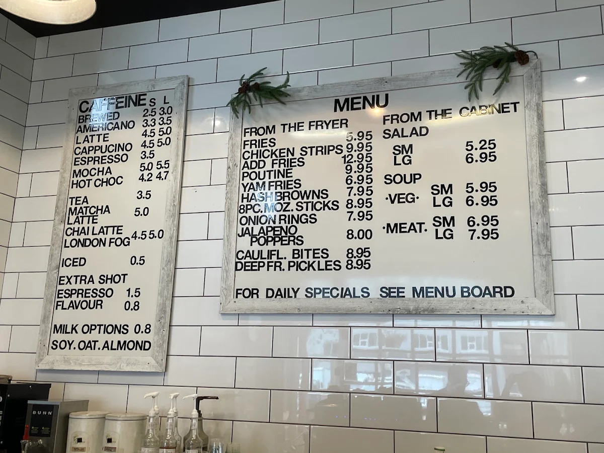 Menu, Delish cafe