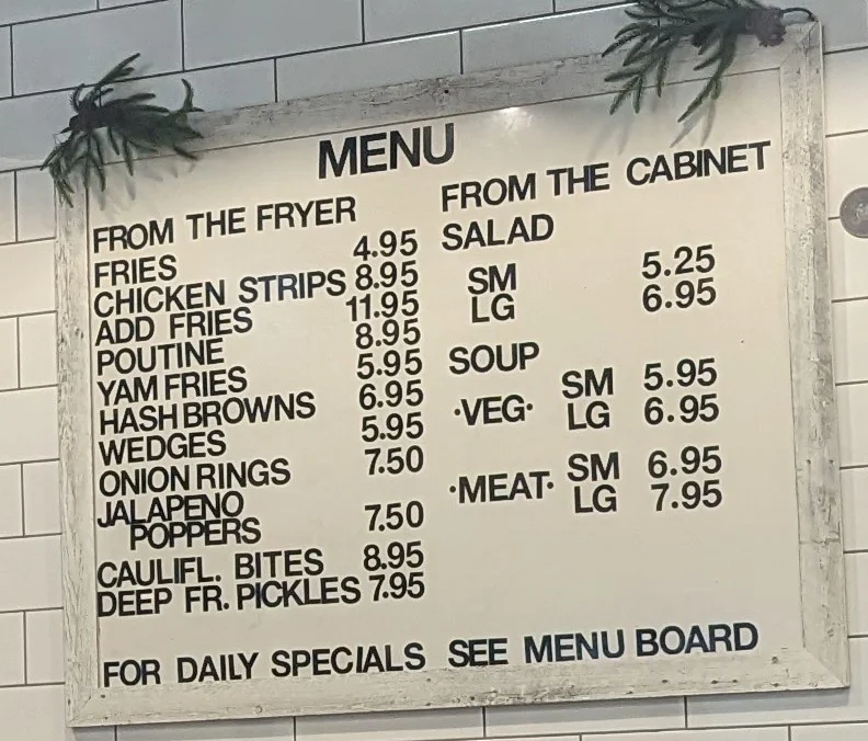Menu, Delish cafe