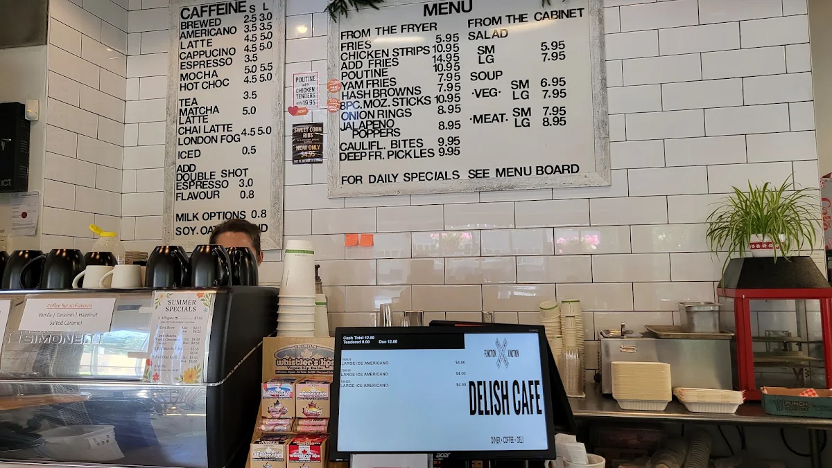 Menu, Delish cafe
