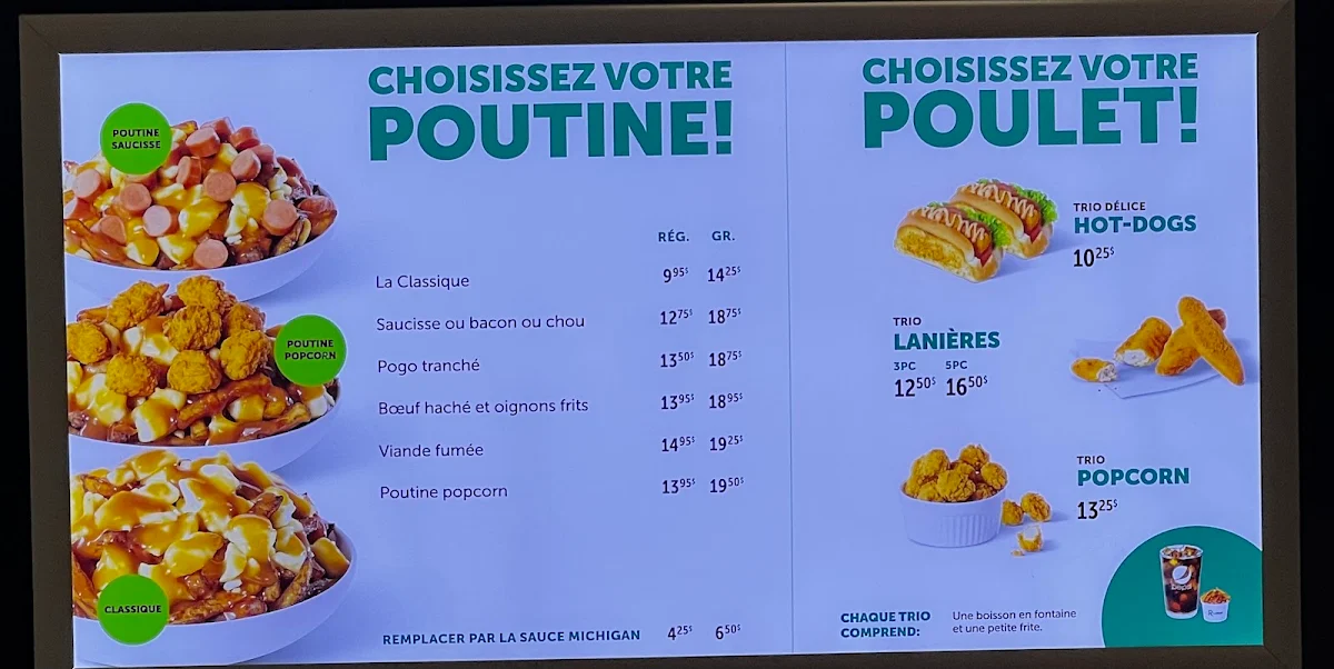 Menu, Restaurant Lafleur