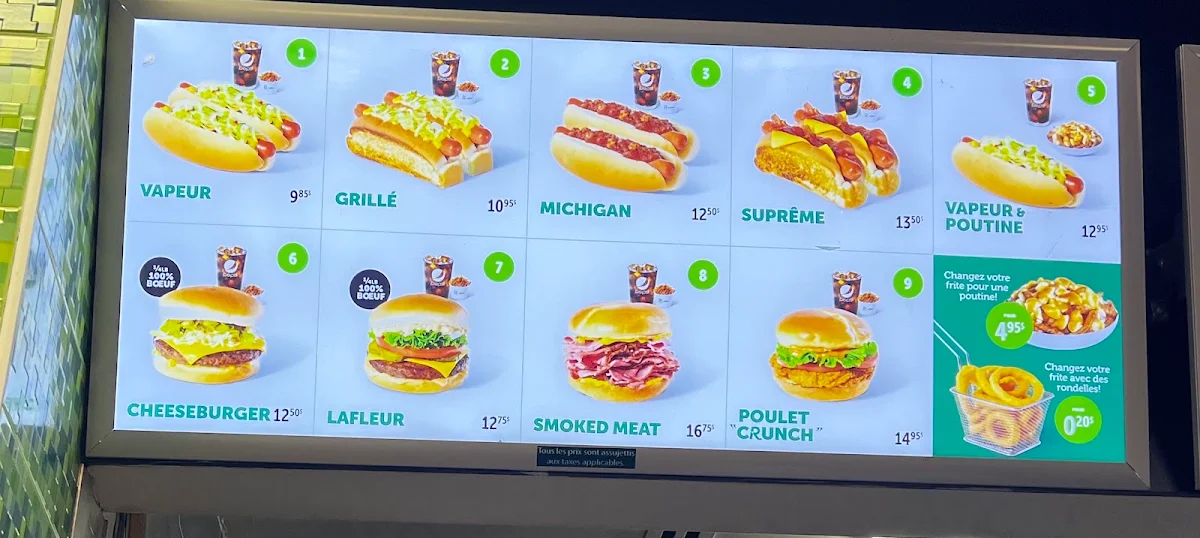 Menu, Restaurant Lafleur