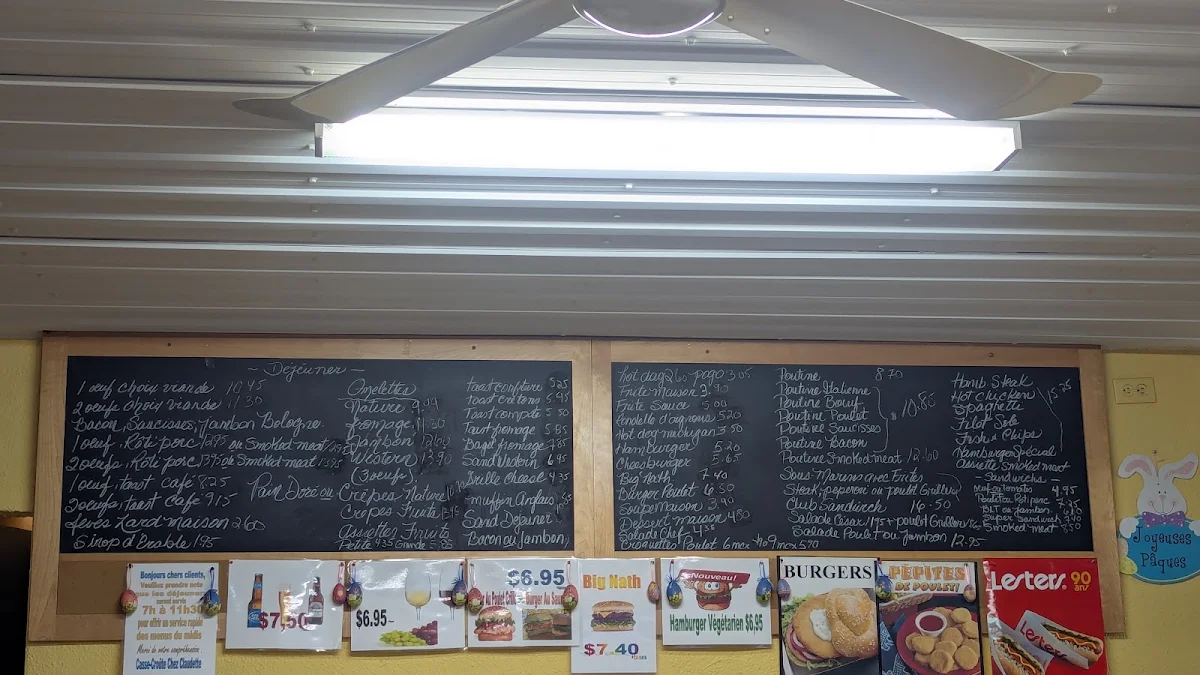 Menu, Casse-Croute Chez Claudette