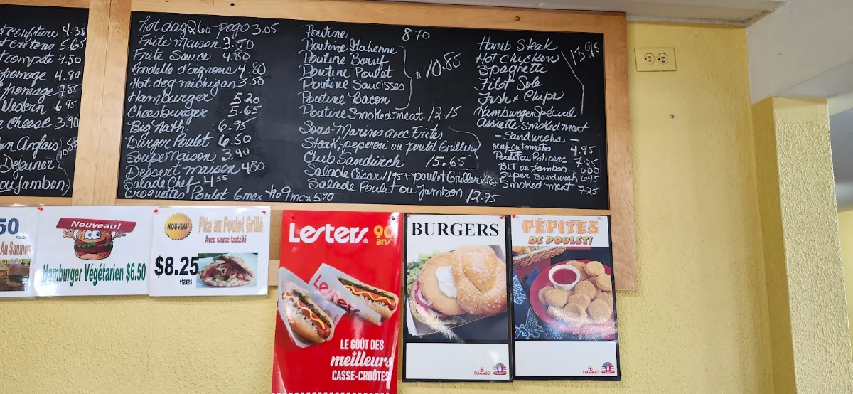 Menu, Casse-Croute Chez Claudette