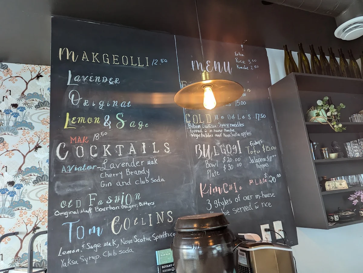 Menu, Mak902 Distillery and Winery