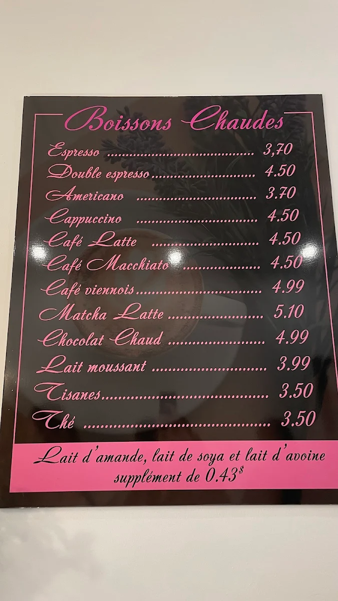 Menu, Mont éclair