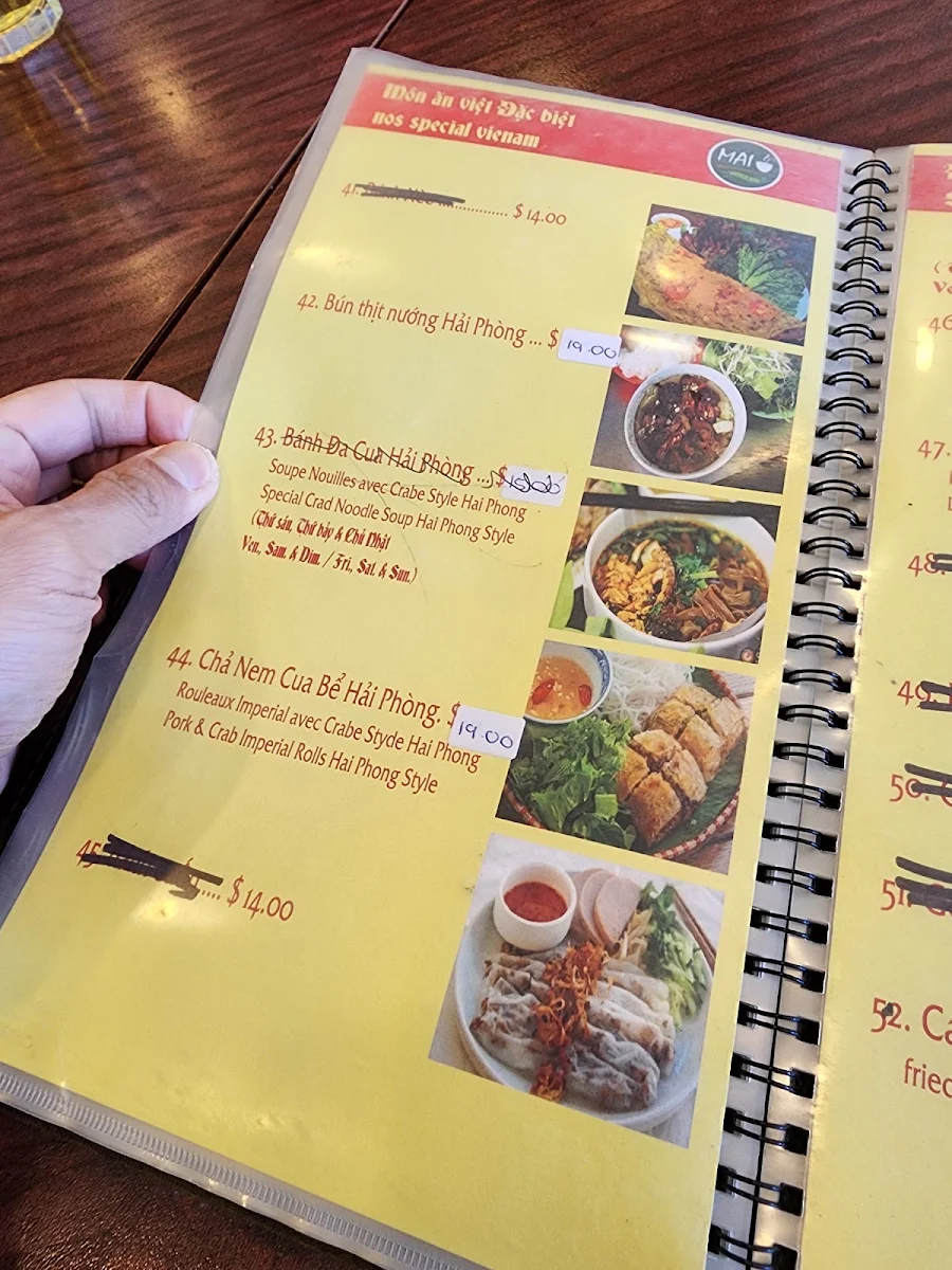 Menu, Pho Mai