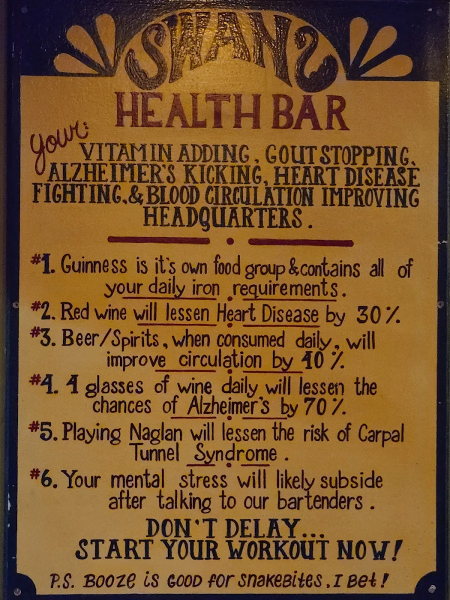 Menu, The Dirty Duck