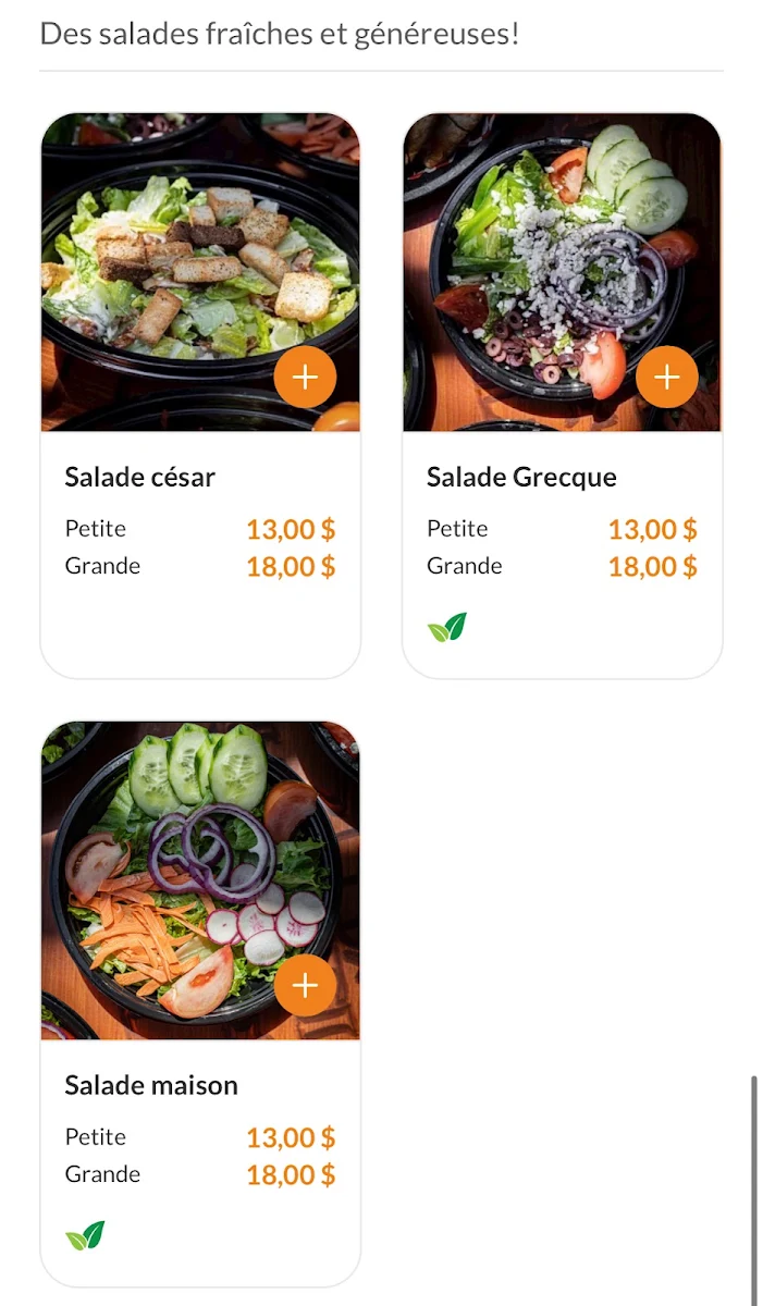 Menu, Le Pêle-Mêle - Vieux-Hull