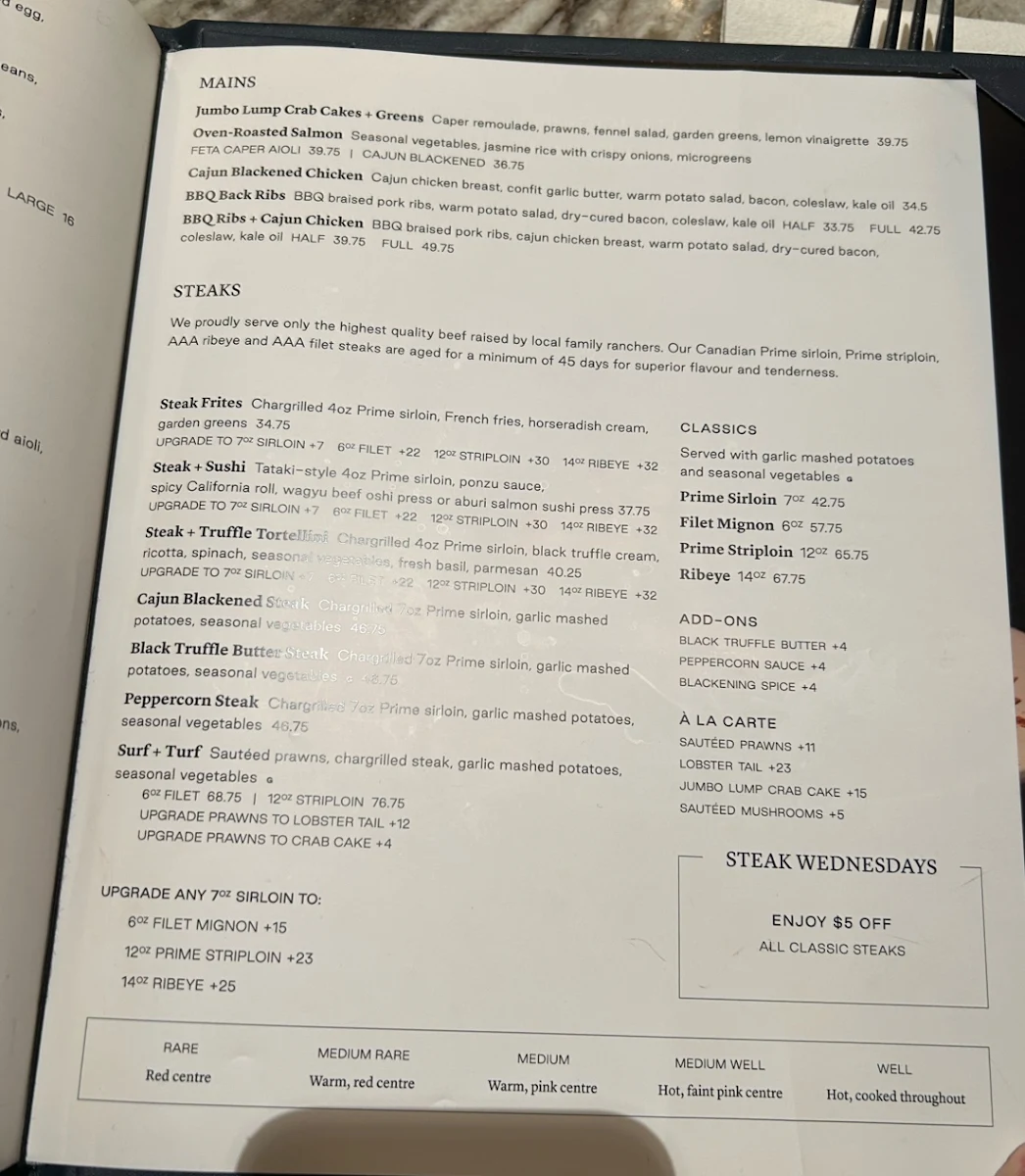 Menu, Earls Kitchen + Bar