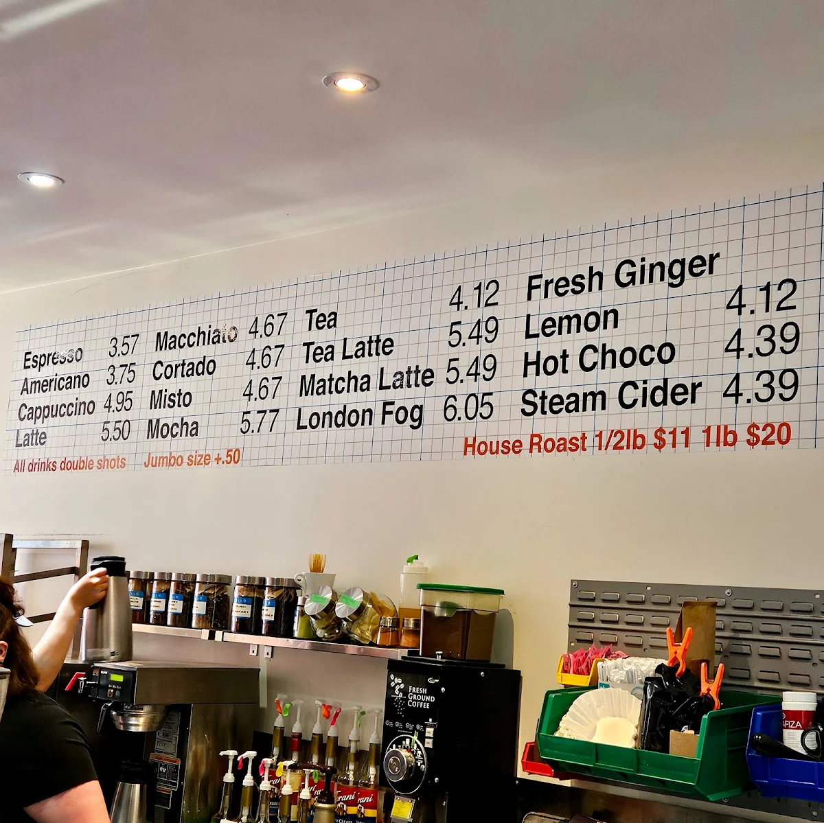 Menu, Full Stop Coffee