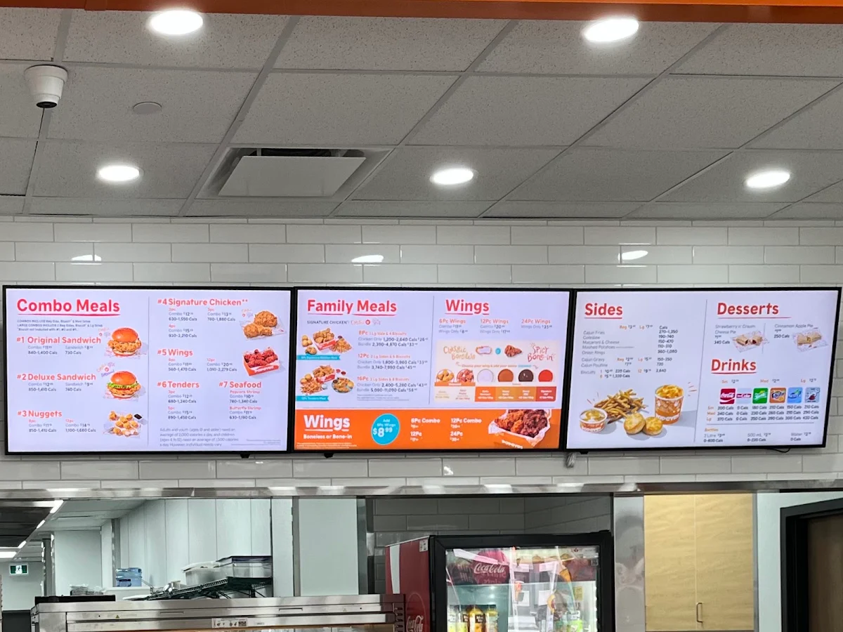 Menu, Popeyes Louisiana Kitchen