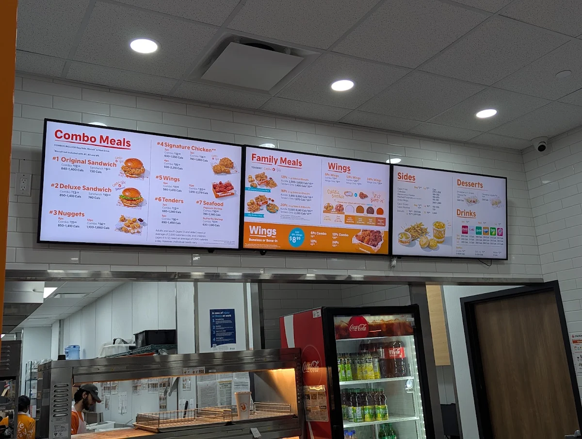 Menu, Popeyes Louisiana Kitchen