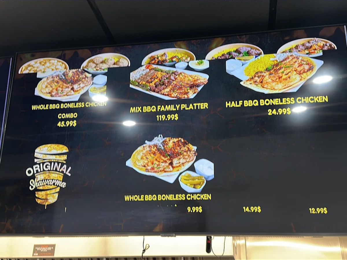 Menu, Original Shawarma