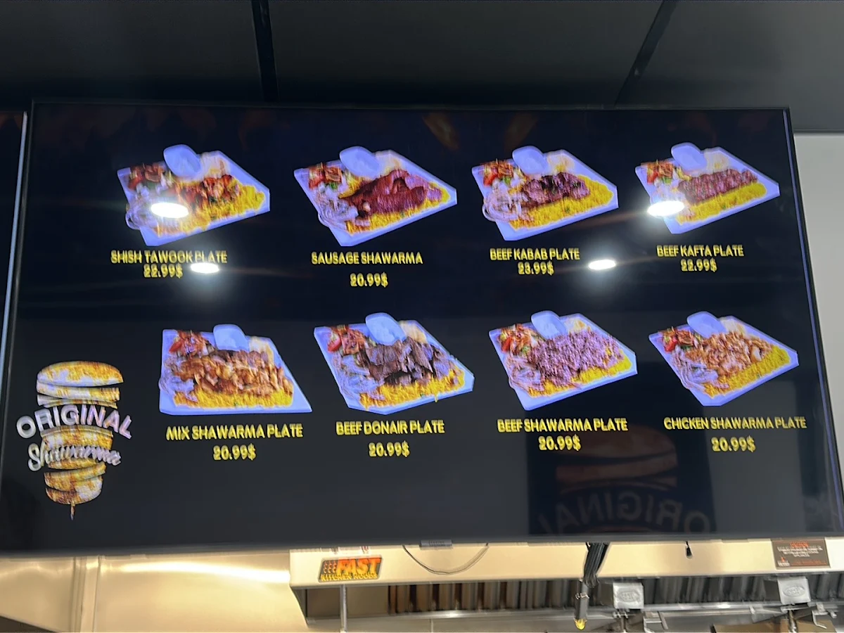 Menu, Original Shawarma