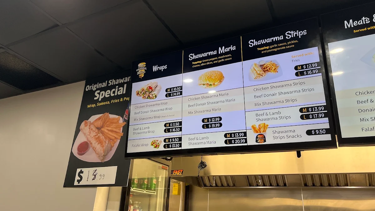 Menu, Original Shawarma