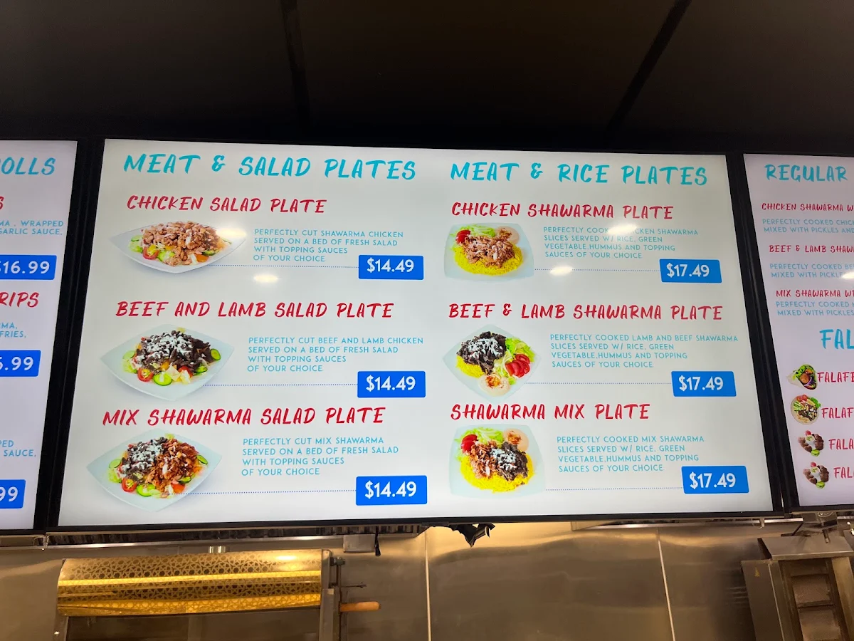 Menu, Original Shawarma