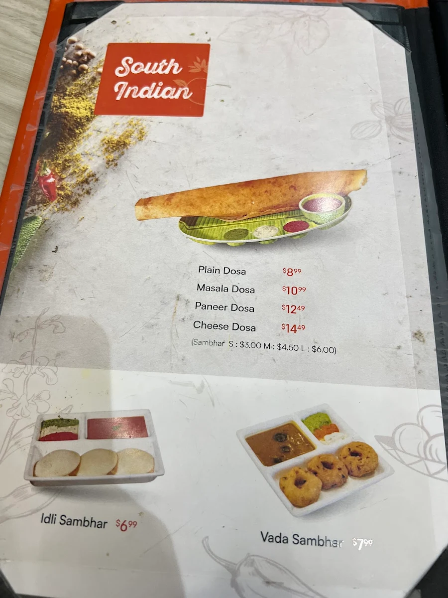 Menu, Rajdhani Sweets & Restaurant