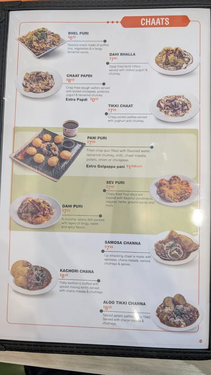 Menu, Rajdhani Sweets & Restaurant