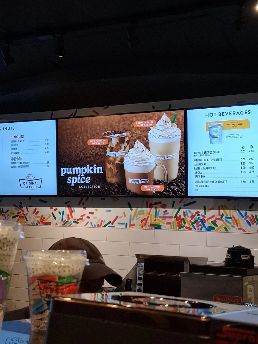 Menu, Krispy Kreme Café