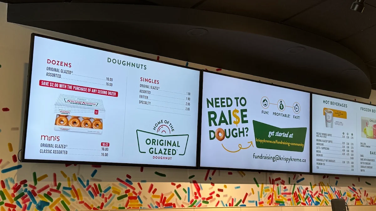 Menu, Krispy Kreme Café