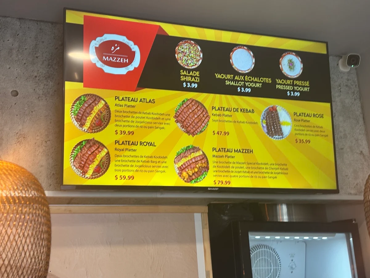 Menu, Mazzeh
