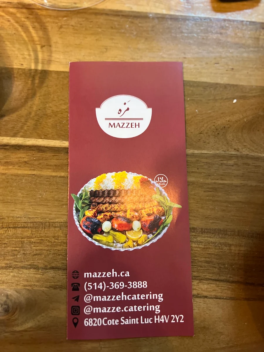 Menu, Mazzeh