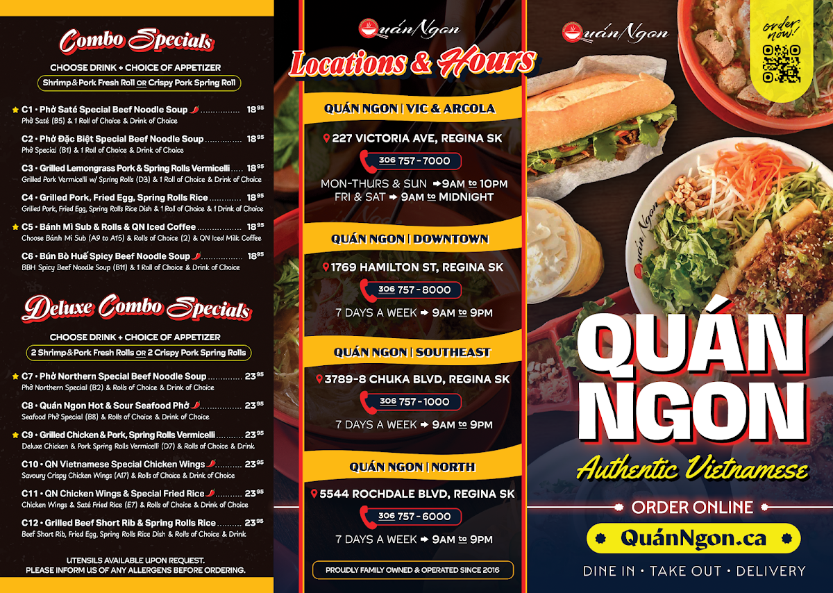Menu, Quán Ngon Restaurant - 3789-8 Chuka Blvd