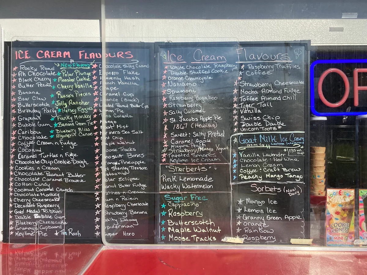 Menu, Ancaster Little League Snack Bar