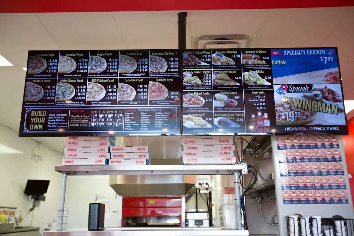 Menu, Domino's Pizza