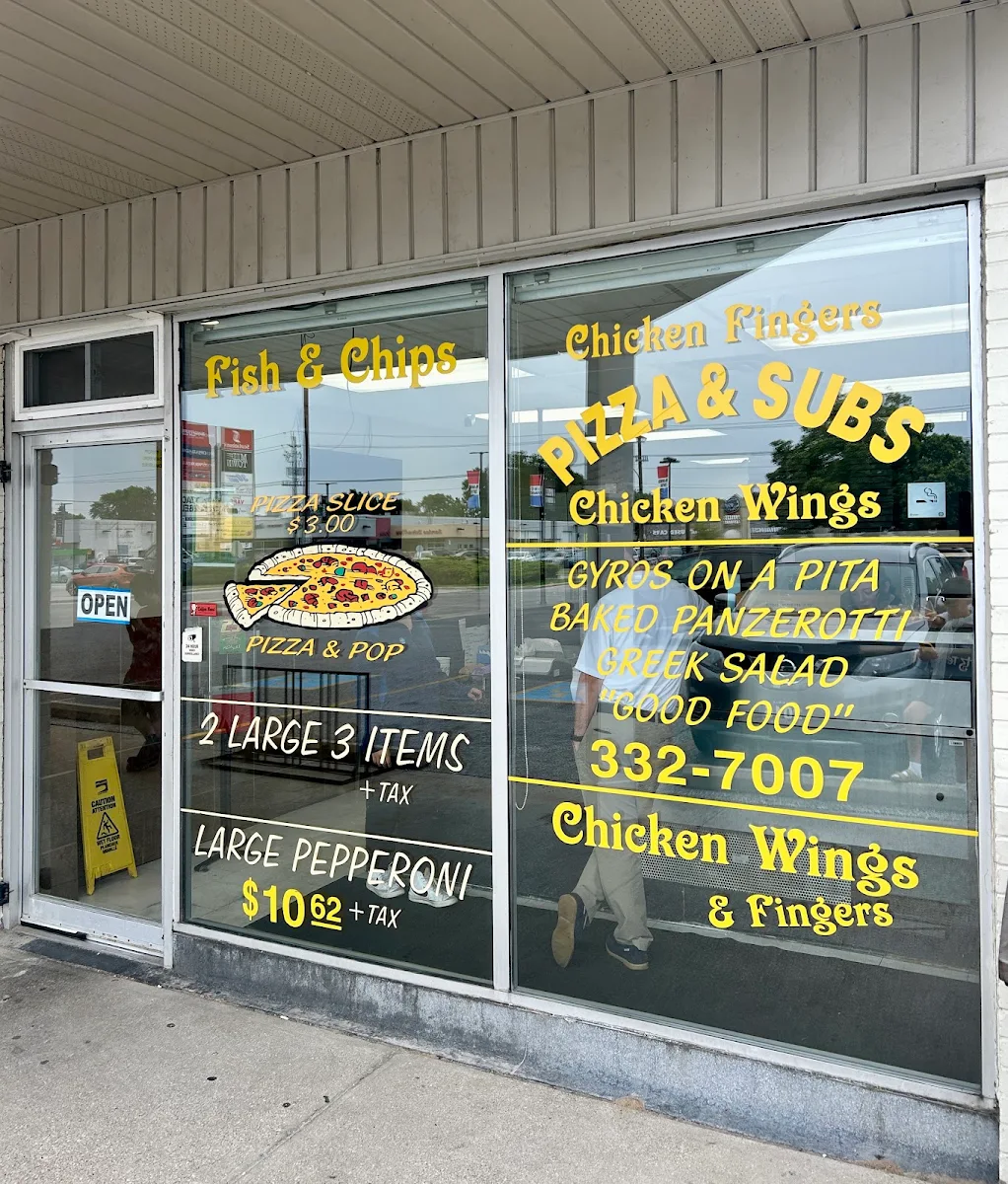 Menu, Mike's Pizza and Subs